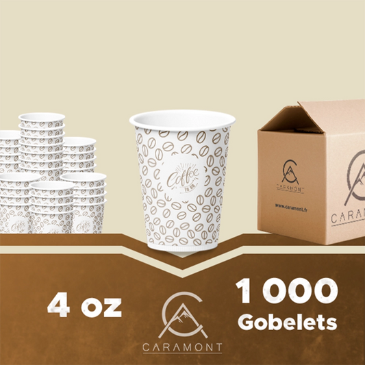 Caramont Espresso-Pappbecher, 113 ml, 1000 Stück, umweltfreundlich, Einweg, hitzebeständig, hochwertiger Karton, ideal für alle Heißgetränke, Kaffee, Tee, Schokolade usw. – 1000 