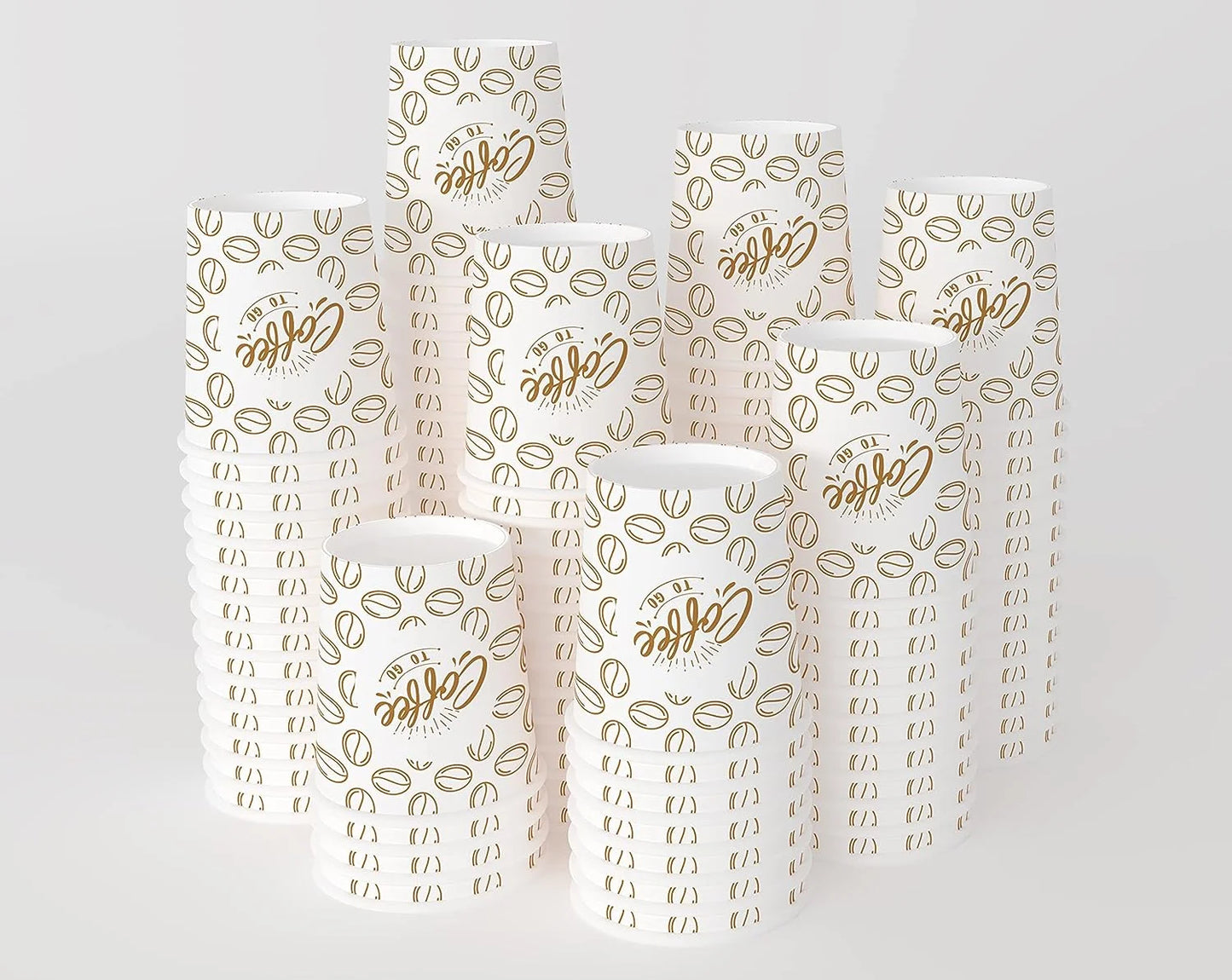 Vasos de papel desechables Caramont de 7 oz, resistentes al calor, para bebidas frías y calientes en cartón de calidad, ideales para café, té, cumpleaños, etc. - 3000 
