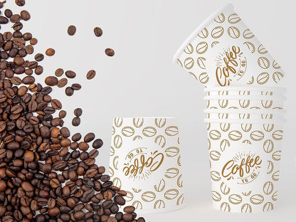 Caramont Espresso-Pappbecher, 113 ml, 1000 Stück, umweltfreundlich, Einweg, hitzebeständig, hochwertiger Karton, ideal für alle Heißgetränke, Kaffee, Tee, Schokolade usw. – 1000 