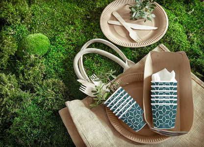 Vasos de papel Caramont de 7 oz con agitadores de madera, ecológicos y desechables, resistentes al calor, para bebidas frías y calientes en cartón de calidad, ideales para café, té, cumpleaños, etc. - 200 