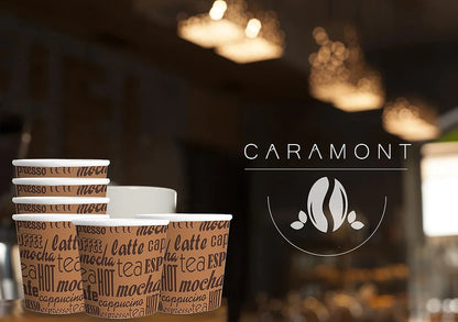 Caramont,4 Oz Espresso Gobelets en Carton avec Agitateurs en Bois,Écologique et Jetables,Résistant à la Chaleur,Carton de Qualité,Idéal pour Toutes Les Boissons Chaudes ; Café,Thé,Chocolat etc. -200