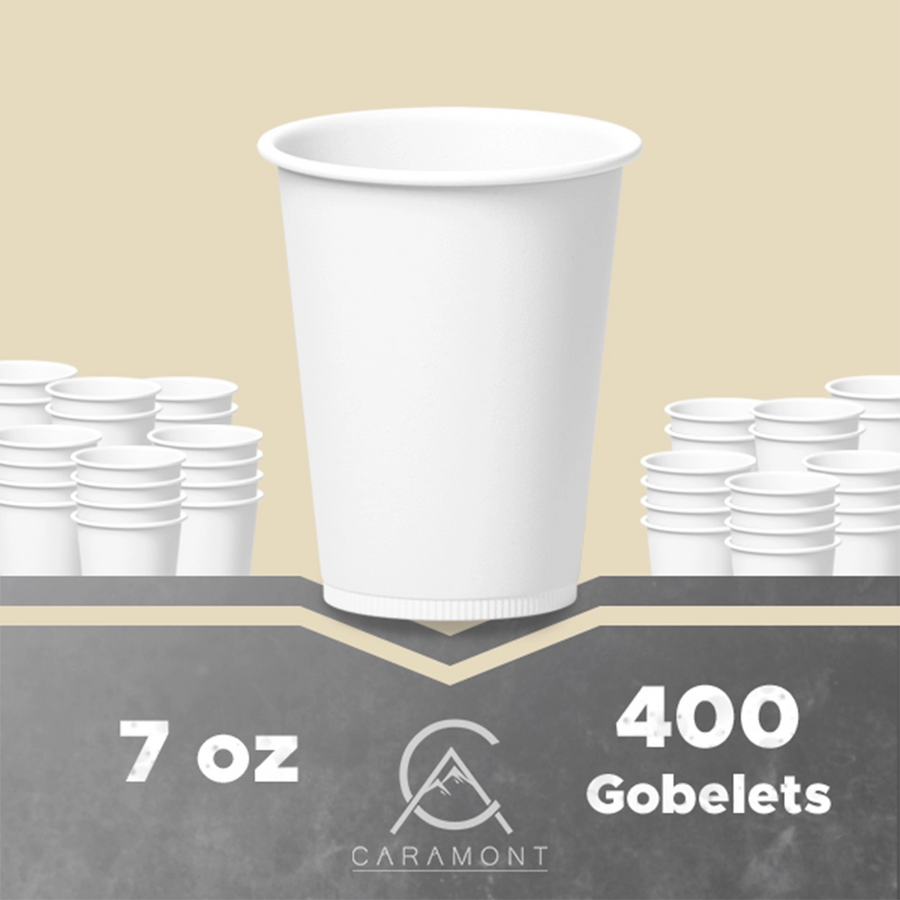 7 Oz, Gobelets en Carton ,Écologique et Jetables,Résistant à la Chaleur,pour la Boisson Froide et Chaude en Carton de Qualité,Ideal pour Café,Thé,Anniversaire,etc