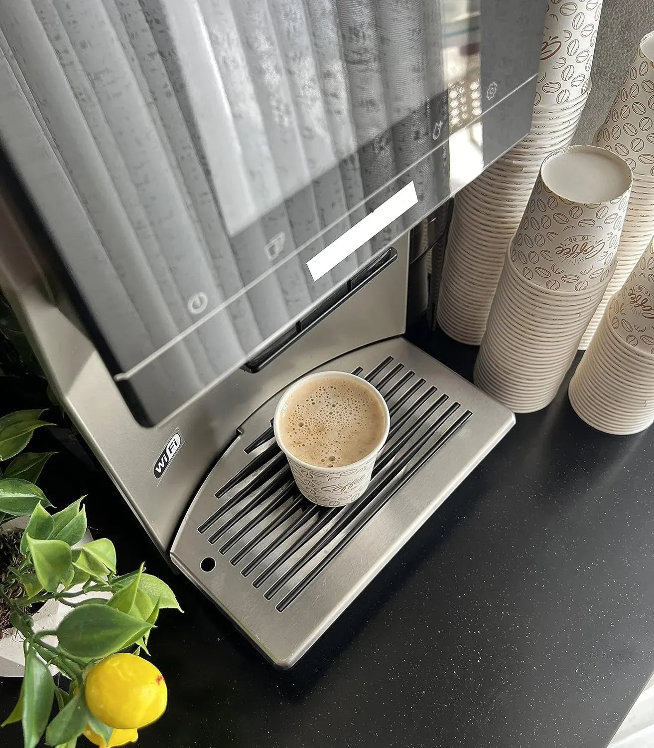 Vasos de papel desechables Caramont de 7 oz, resistentes al calor, para bebidas frías y calientes en cartón de calidad, ideales para café, té, cumpleaños, etc. - 1000